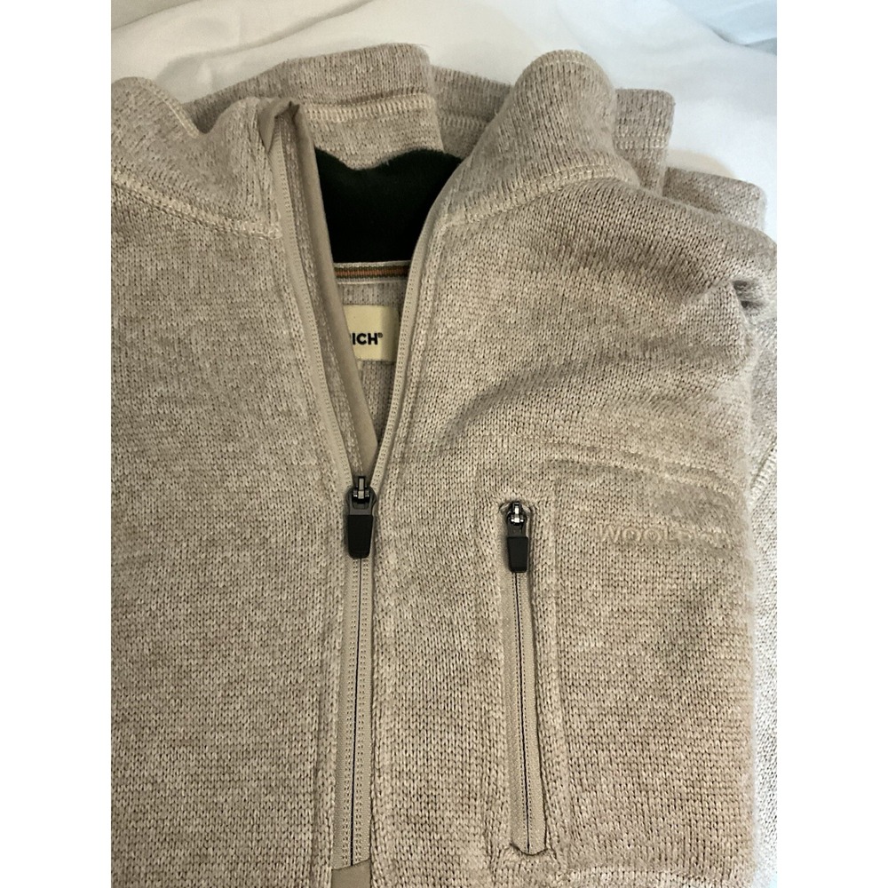 Woolrich LS 1/4 Zip Side Front Pocket Mock Neck Oatmeal Tan‎ Men's Sweater 2XL